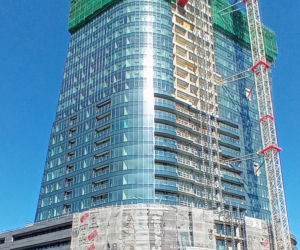Budowa Hanza Tower - kwiecień 2020