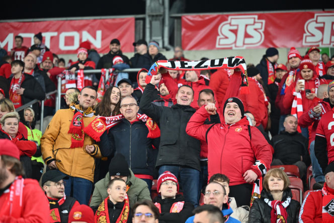 Widzew Łódź - Lech Poznań: Zdjęcia kibiców i zawodników z meczu 24. kolejki PKO BP Ekstraklasy