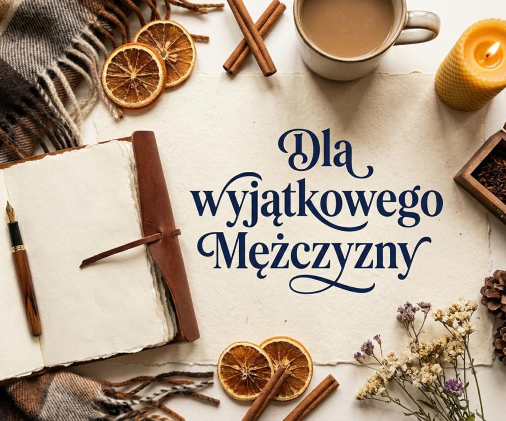 Notatnik z piórem na Dzień Mężczyzny