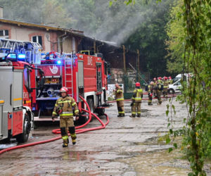 Pożar przy ul. Judyma w Szczecinie