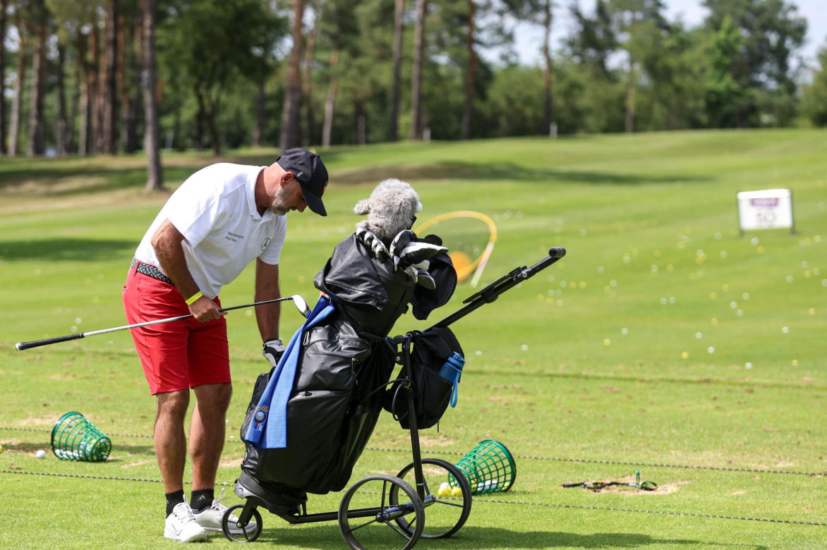 Michał Probierz na polu golfowym