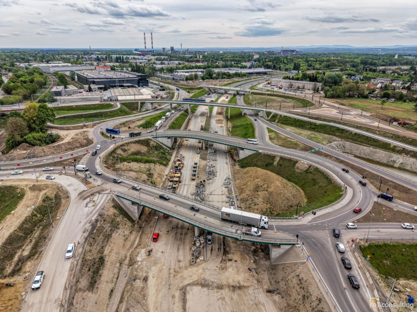 Węzeł Grębałów na S7 - odcinek Widoma Kraków