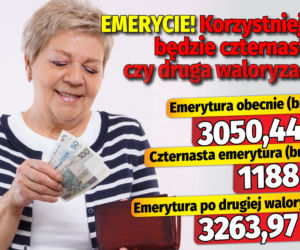 Emerycie! Korzystniejsza będzie czternastka, czy druga waloryzacja?