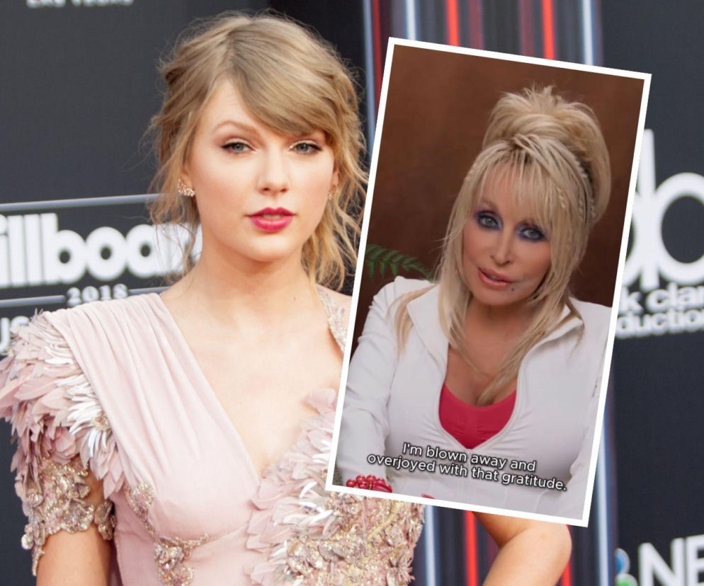 Piosenkarka Taylor Swift. Na miniaturze obok Dolly Parton dziękuje jej za hojny gest. O szczegółach przeczytasz na Eska.