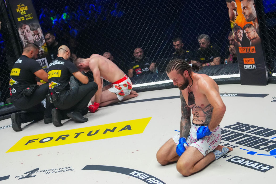 XTB KSW 121. Potężny cios w krocze, trybuny zamarły!