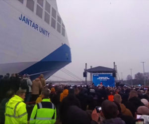 Chrzest promu Jantar Unity