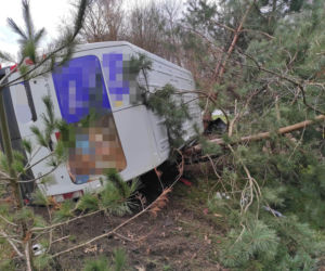 Makabra pod Płockiem! Bus i saab poważnie zniszczone [ZDJĘCIA]