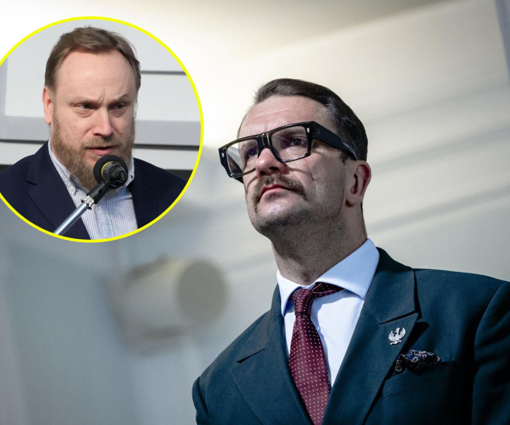 Łukasz Mejza a w kółku Łukasz Zboralski (ekspert) - do tekstu Zboralski: Mejza to bandyta drogowy.