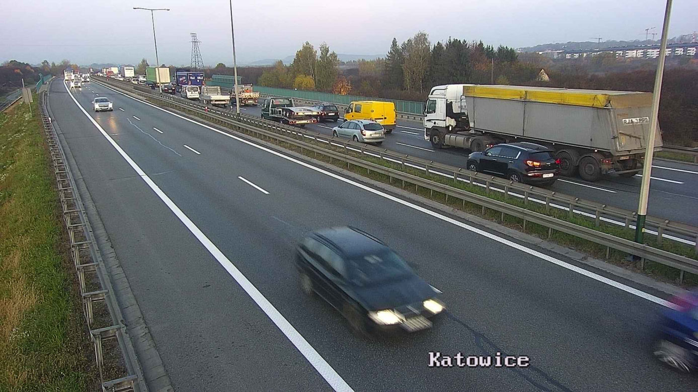 Potrącenie pieszego na autostradzie A4