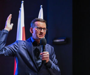 Mateusz Morawiecki podczas spotkania z mieszkańcami Janowa Lubelskiego