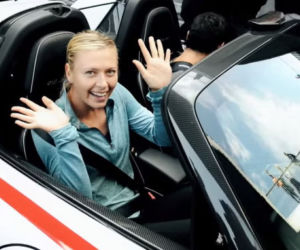 Maria Szarapowa i Mark Webber w Porsche 918 Spyder