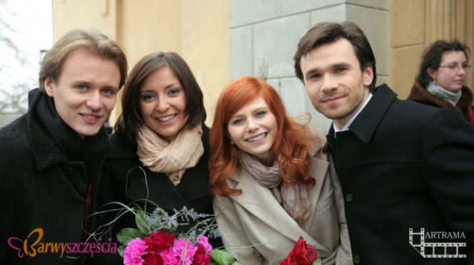 Barwy szczęścia. Iwona (Izabela Zwierzyńska), Alek (Krzysztof Wach)