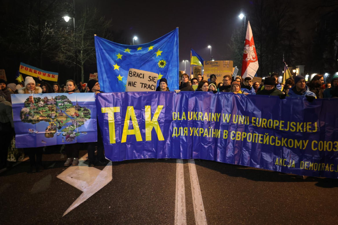 Manifestacja "Dziękujemy, Ukraino!" w Warszawie (24.02.2025)
