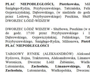 6. Zmiany w komunikacji miejskiej na czas Maratonu DOZ - 17 kwietnia