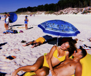 Zdrojkowski i Gasiewska na plaży