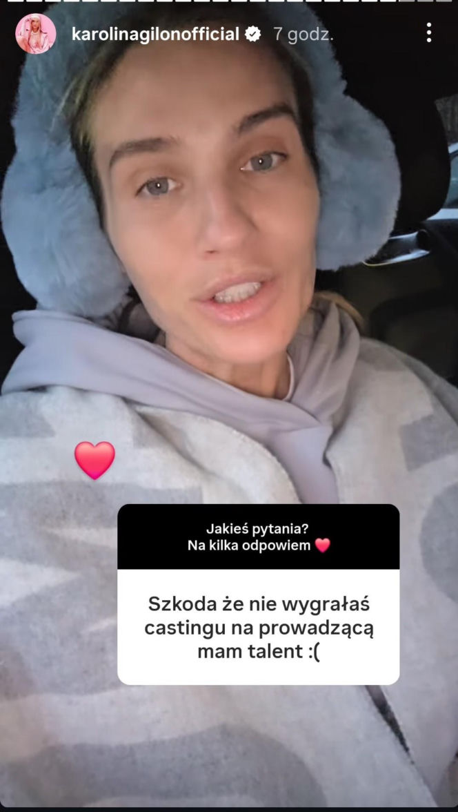 Karolina Gilon przegrała casting na prowadzącą "Mam talent". Tak to skomentowała