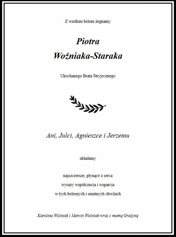 NIEZNANE rodzeństwo wzruszająco pożegnało Woźniaka-Staraka