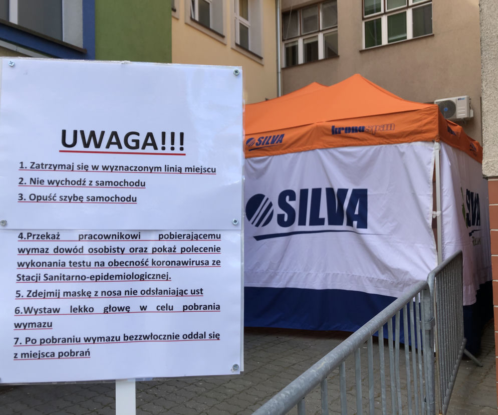 Mobilny punkt badań na koronawirusa w Szczecinku