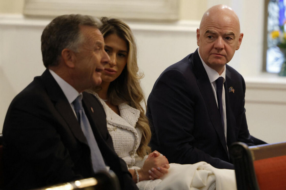 Gianni Infantino na inauguracji Trumpa