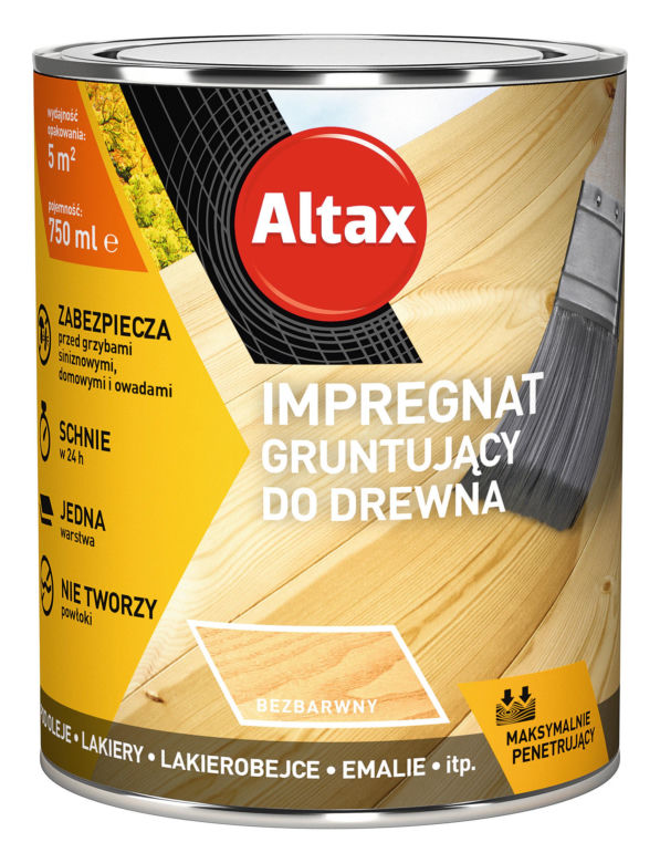 Altax Impregnat gruntujący (rozpuszczalnikowe impregnaty techniczne do drewna konstrukcyjnego)