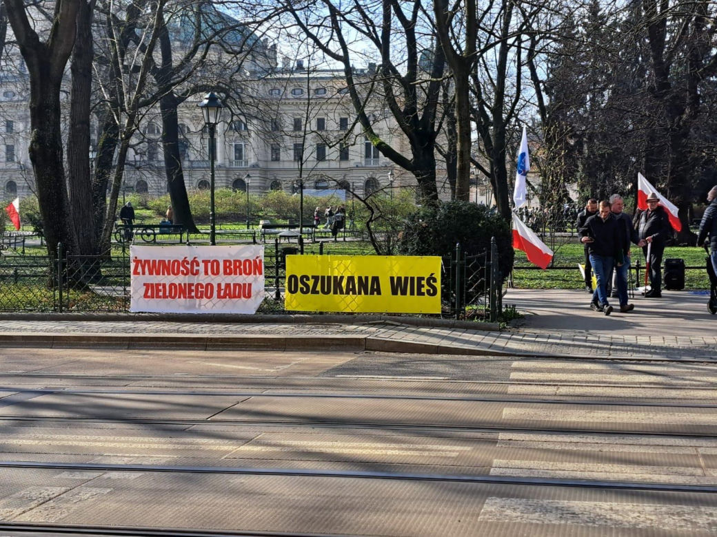 Protest rolników w Krakowie. 20.03.2024