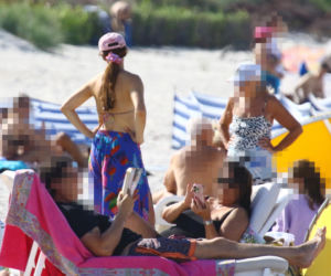 Anna Czartoryska-Niemczycka na plaży