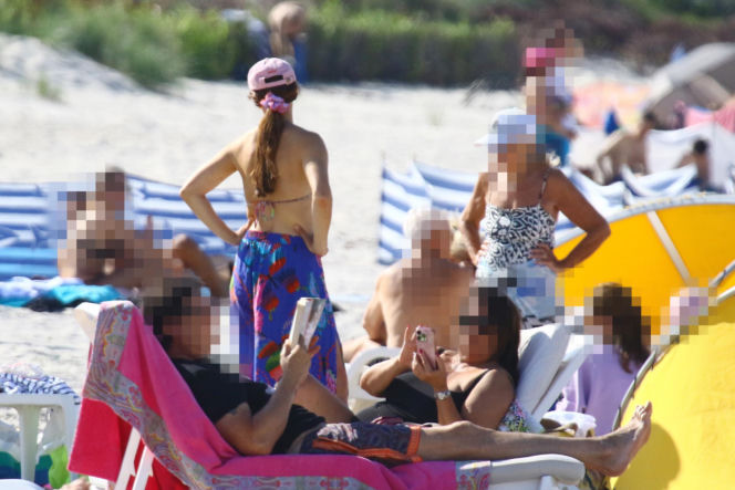 Anna Czartoryska-Niemczycka na plaży