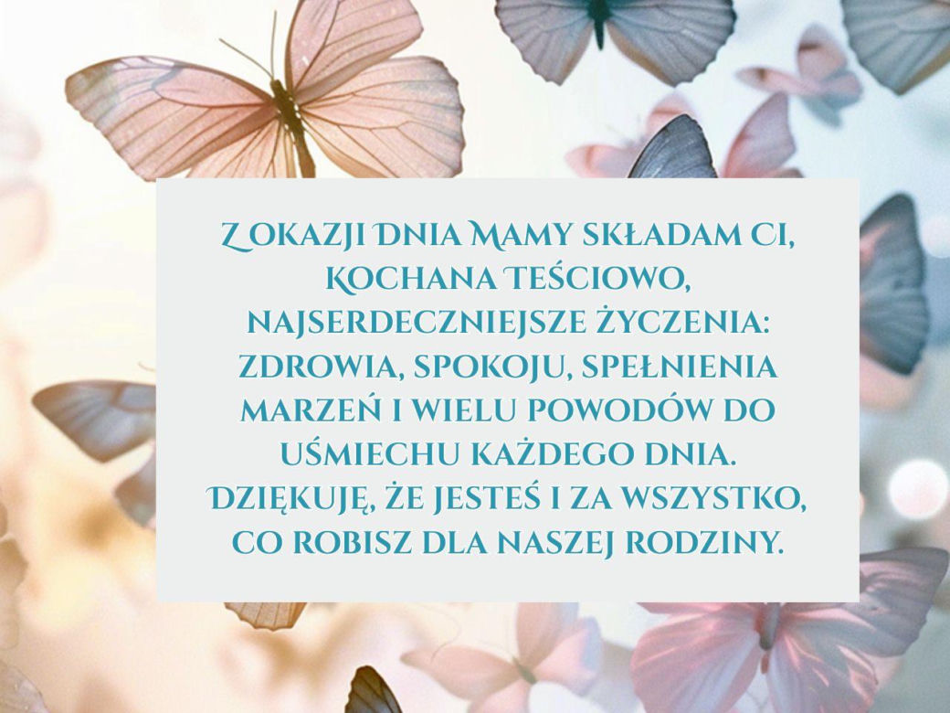 Życzenia dla teściowej na Dzień Mamy