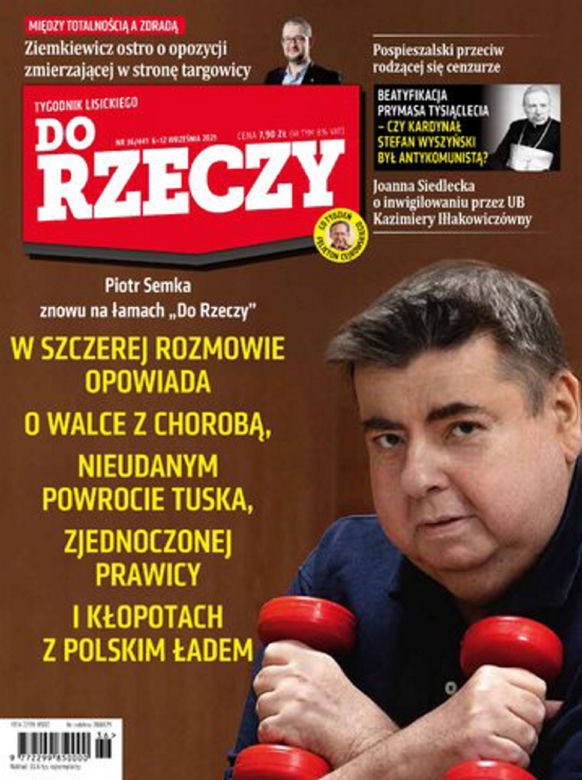 Piotr Semka okładka Do Rzeczy 06.09.2021