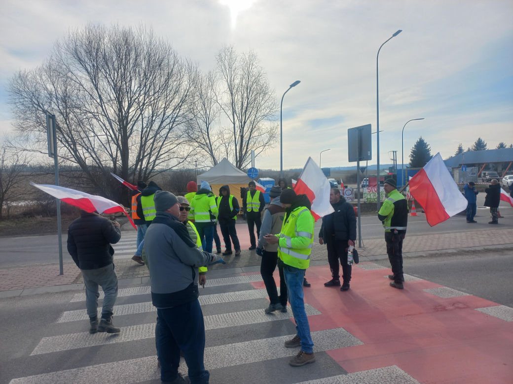 Protest rolników w Medyce