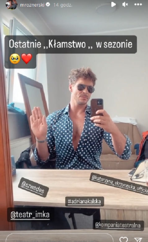Mikołaj Roznerski w spektaklu "Kłamstwo