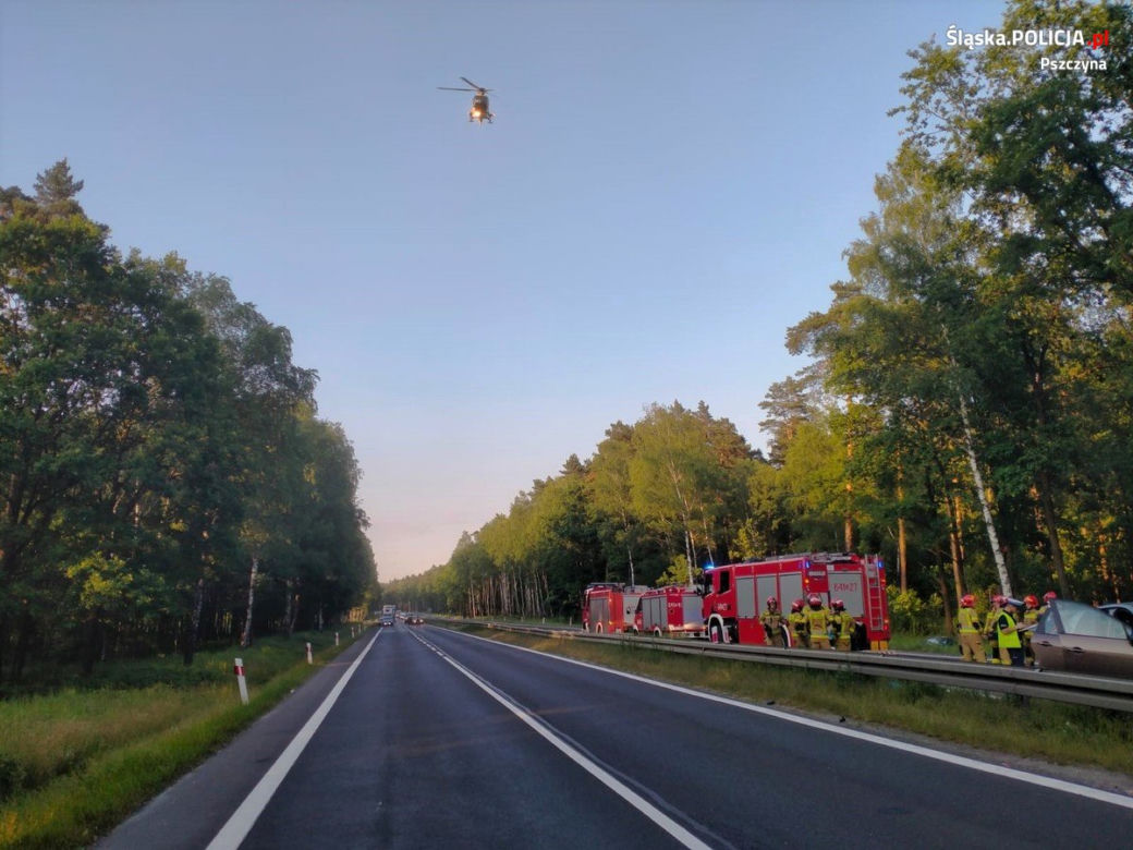Wypadek na DK 1 w Kobiórze