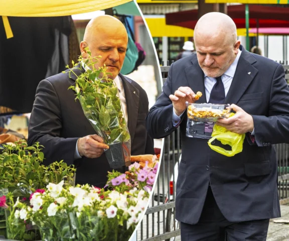 Paweł Kowal buszował na bazarku. Znalazł nowe okazy do swojej kolekcji!