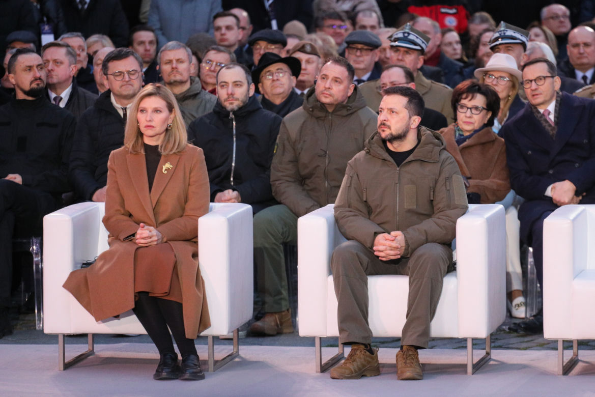 Wystąpienie Wołodymyra Zełenskiego na Zamku Królewskim w Warszawie