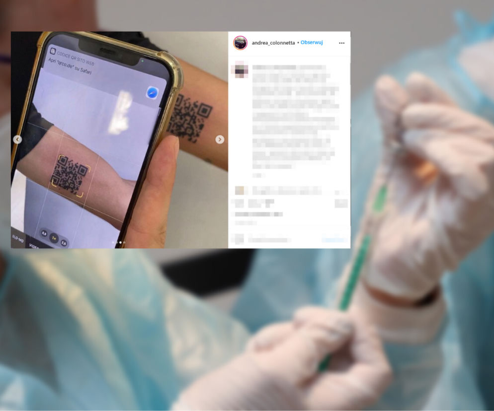 Tego jeszcze nie było! 22-latek zaszczepił się przeciwko COVID, a potem wytatuował sobie kod QR!