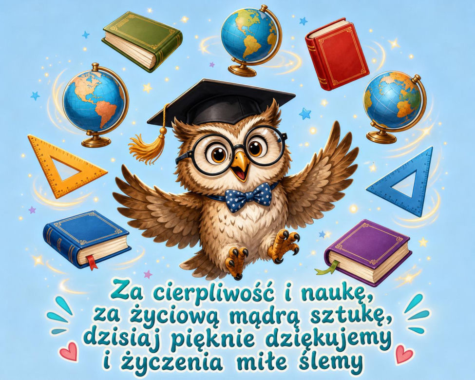 Zabawna kartka z okazji Dnia Nauczyciela