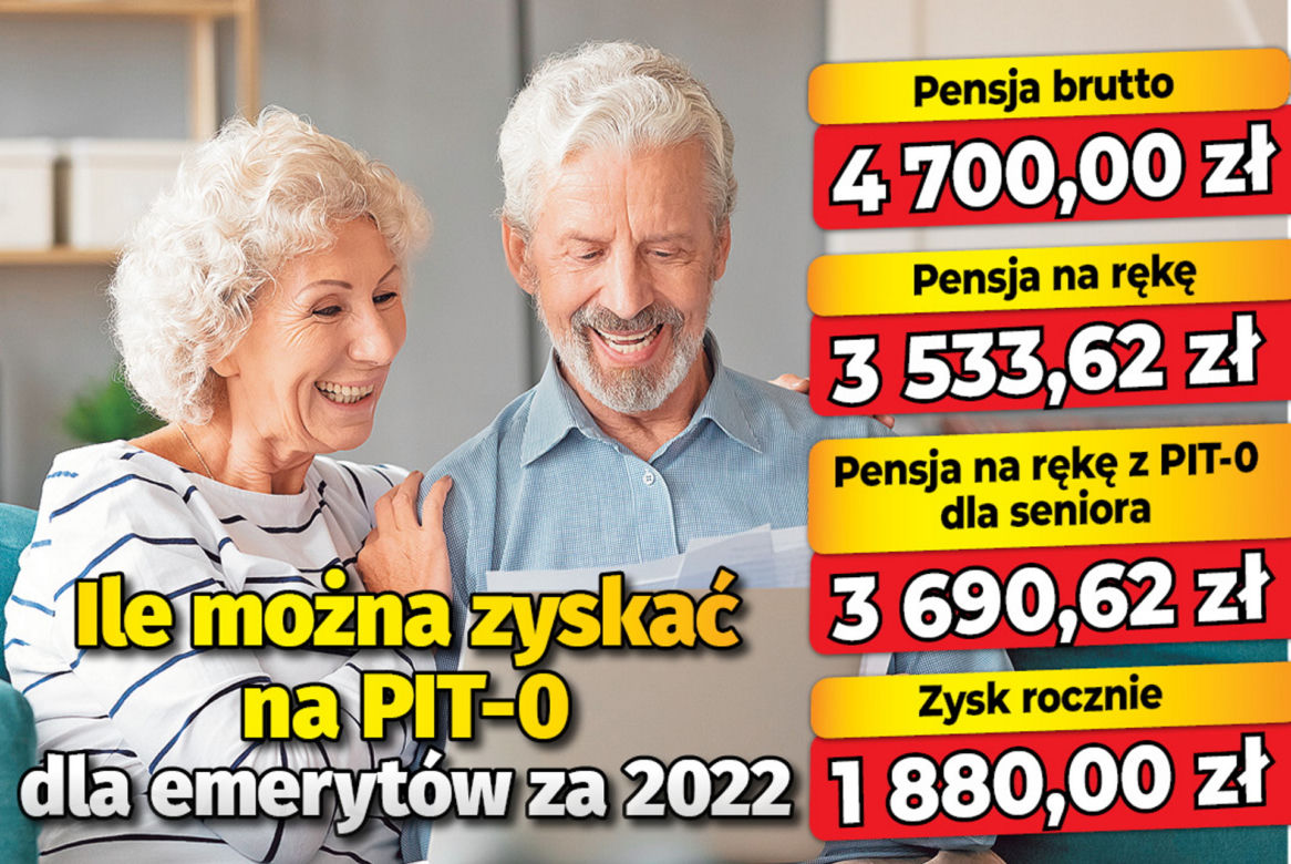 Ile można zyskać na PIT-0 dla emerytów za 2022