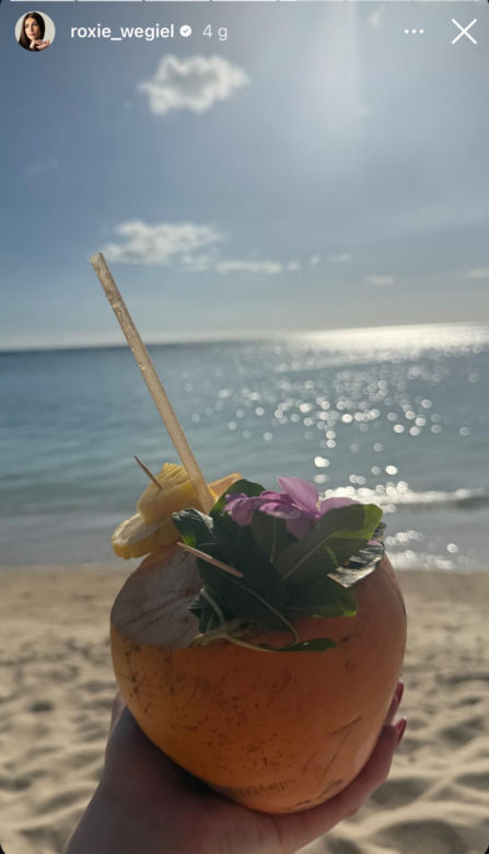 Roxie Węgiel  na Mauritiusie spędza miesiąc miodowy