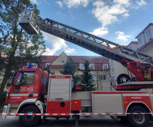 Próbna ewakuacja w zamojskim rolniczaku