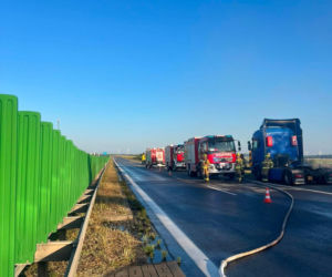 Uwaga kierowcy! Pożar na autostradzie A4. Droga nieprzejezdna, policja wyznaczyła objazd