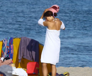 Anna Czartoryska-Niemczycka na plaży