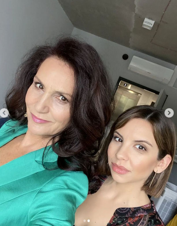 Ilona Janyst, Małgorzata Pieczyńska (Aneta i Aleksandra z M jak miłość) na planie