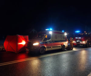 wypadek w Parszowie 11.02.2022