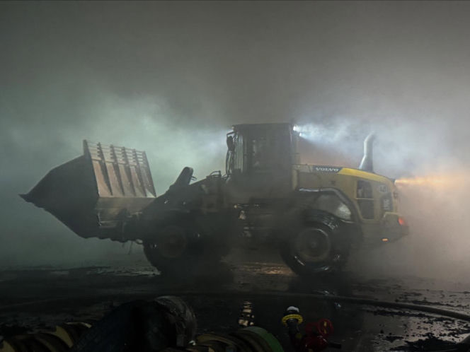 Pożar w zakładzie utylizacji opon w Rożentalu