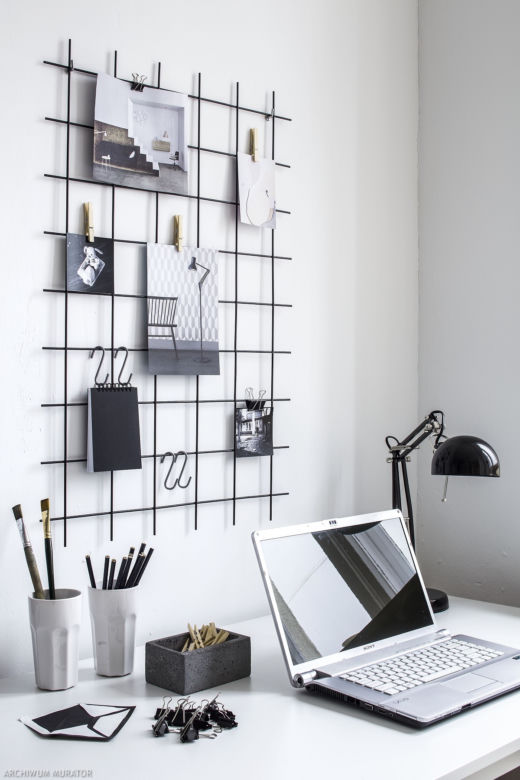 Organizer na ścianę nad biurkiem DIY: kratka przypominajka MUST HAVE blogerów