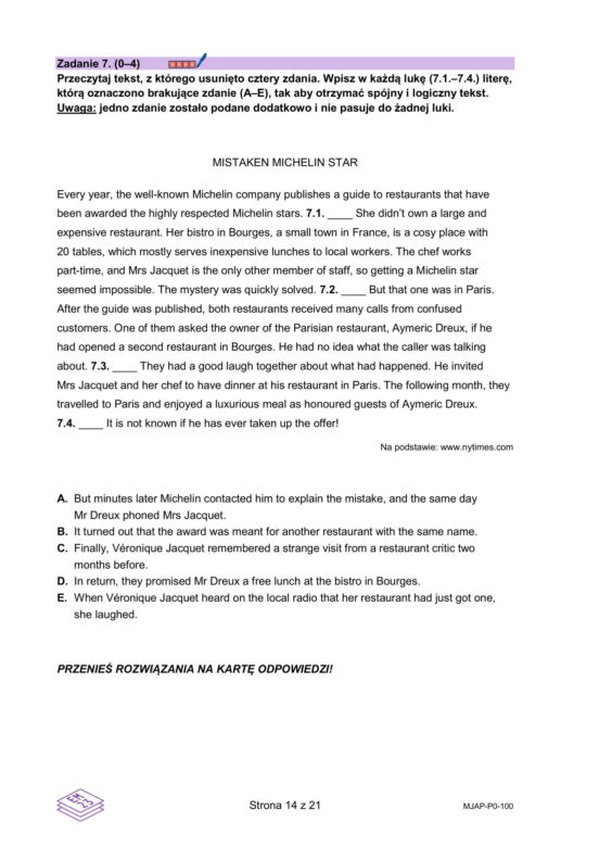 Matura 2026 z angielskiego: arkusze CKE, poziom podstawowy [Formuła 2023] 06.05.2026