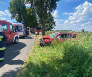Otarł się o drzewo, a następnie wjechał w rowerzystę! Śmierć pod Obornikami