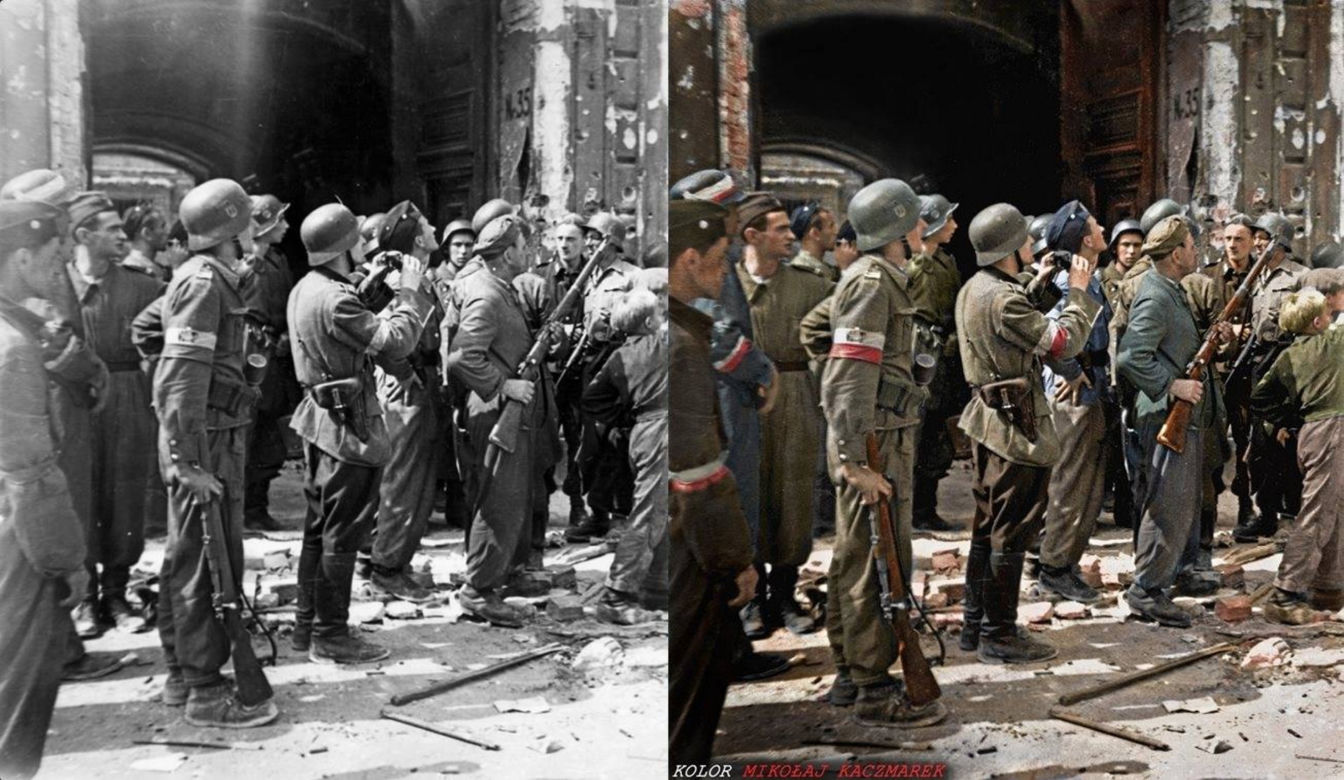 Powstanie Warszawskie 1944r. Koloryzacja fotografii powstańczej