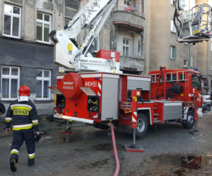 Pożar w kamienicy przy ulicy Kościuszki w Grudziądzu. Paliło się poddasze budynku
