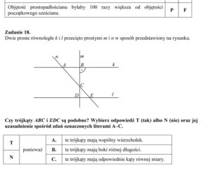 Próbny egzamin gimnazjalny - Matematyka